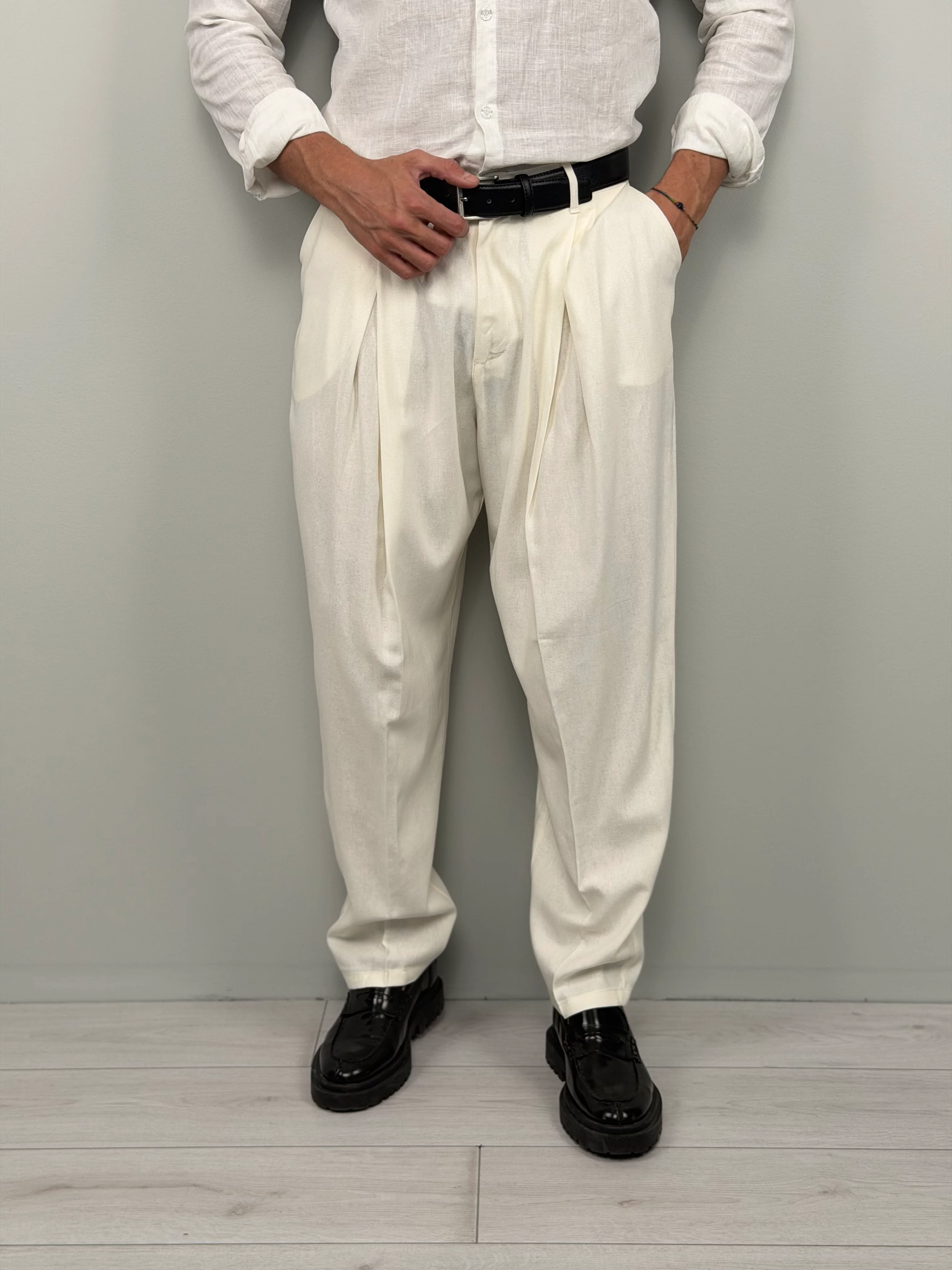 PANTALONE LINO GEEKOM AMPIO - Image 3